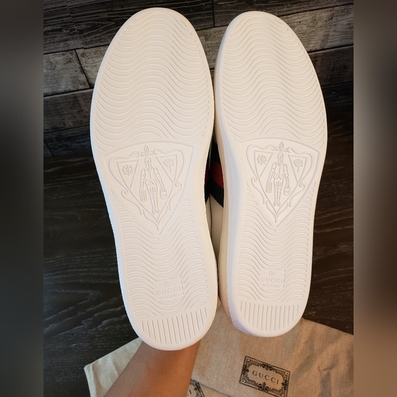 **SOLD **SOLDGucci Mens White Ace Shoes Gucci size 11.5 *READ DETAILS* Authentic - Picture 4 of 16